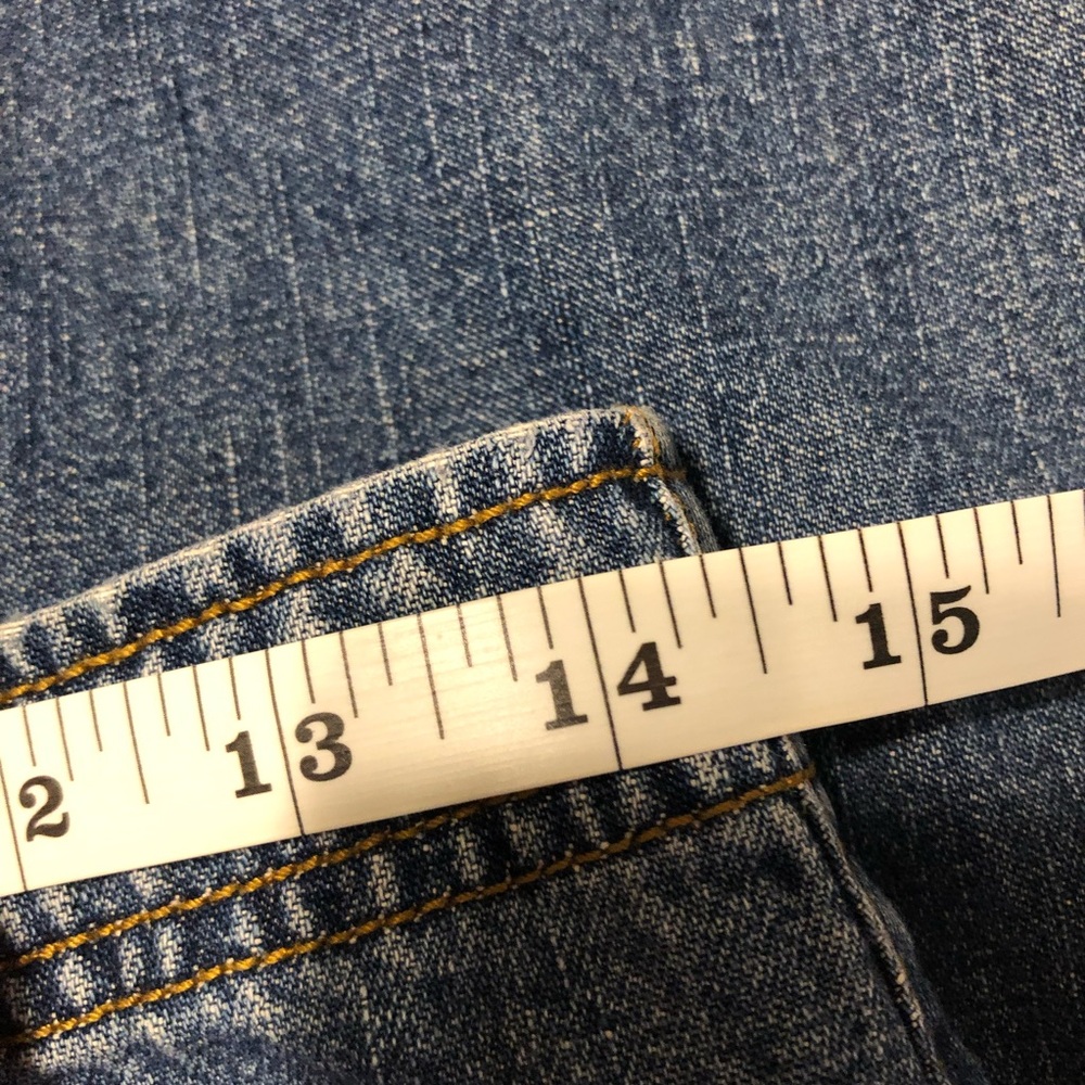 Arizona Jean Co Denim Midi Skirt Size 5 | Vintage Wash Side Slit Jean Skirt - Picture 9 of 11
